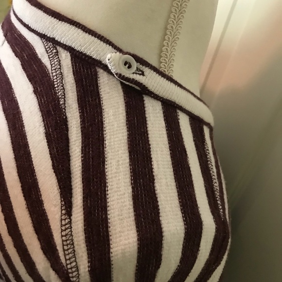Madewell Maroon/White Striped Top - Picture 6 of 8